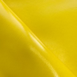 Ткань ПВХ 600 гр/м2 плотная, Жёлтый (Ширина 150см), на отрез  в Пскове
