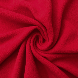 Флис Односторонний 130 гр/м2, цвет Красный (на отрез)  в Пскове