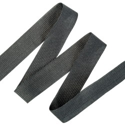 Окантовочная лента-бейка, цвет Чёрный 22мм (на отрез)  в Пскове