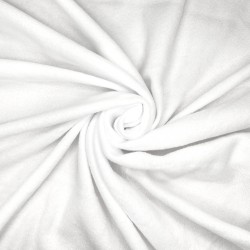 Ткань Флис Односторонний 130 гр/м2, цвет Белый (на отрез)  в Пскове