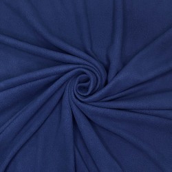 Ткань Флис Односторонний 130 гр/м2, цвет Темно-синий (на отрез)  в Пскове