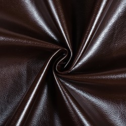 Ткань Дерматин (Кожзам) для мебели, цвет Темно-Коричневый (на отрез)  в Пскове