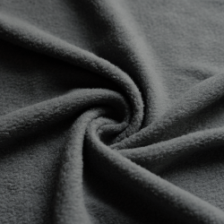Ткань Флис Односторонний 130 гр/м2, цвет Серый (на отрез)  в Пскове