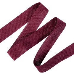 Окантовочная лента-бейка, цвет Бордовый 22мм (на отрез)  в Пскове