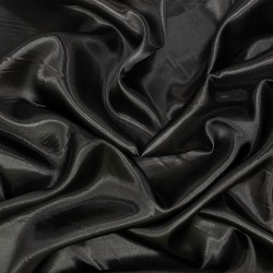 Ткань Атлас-сатин, цвет Черный (на отрез)  в Пскове