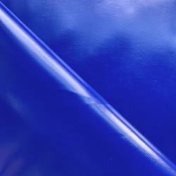 Ткань ПВХ 450 гр/м2, Синий (Ширина 160см), на отрез  в Пскове