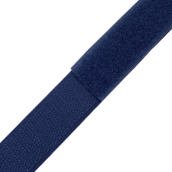 Контактная лента 25мм цвет Тёмно-Синий (Велькро-липучка), на отрез  в Пскове